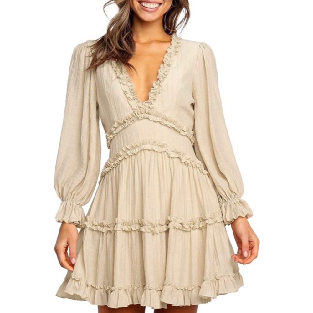 Love Island Ruffle Open Back Dress